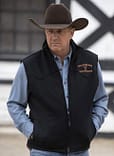 Yellowstone John Dutton Black Wool Vest