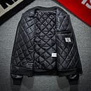 PU Faux Leather Jacket Men Winter Embroidered Coat Zipper Hip Hop Baseball Clothes