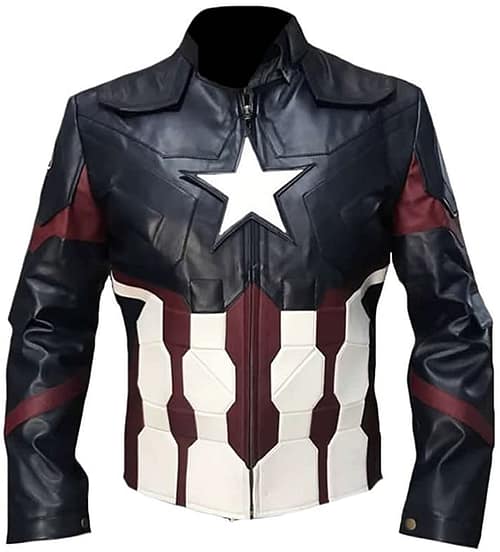 Men's Fashion Age of Ultron Leather Captain Jacket