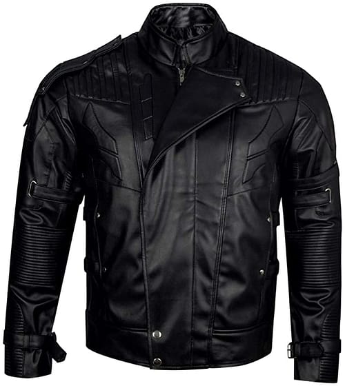 Guardians of The Galaxy 2 Star Lord Chris Pratt Black Leather Jacket