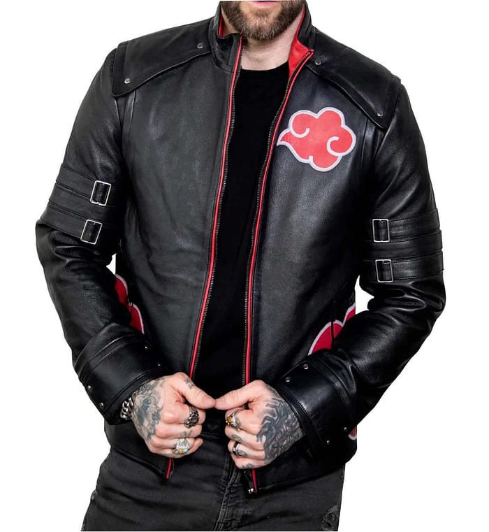 Naruto Akatsuki Cloak Leather Jacket