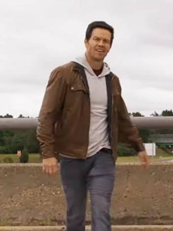 Mark Wahlberg Brown Leather Jacket