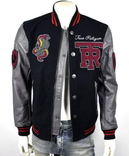 True-Religion Collegiate Logo Patch Varsity Jacket