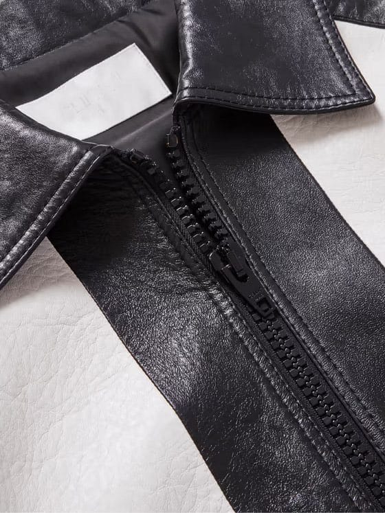 Men's Oversized Appliqued Leather Jacket