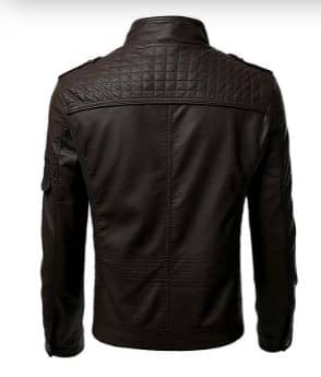 Dogged Dark Black Pu Leather Jacket